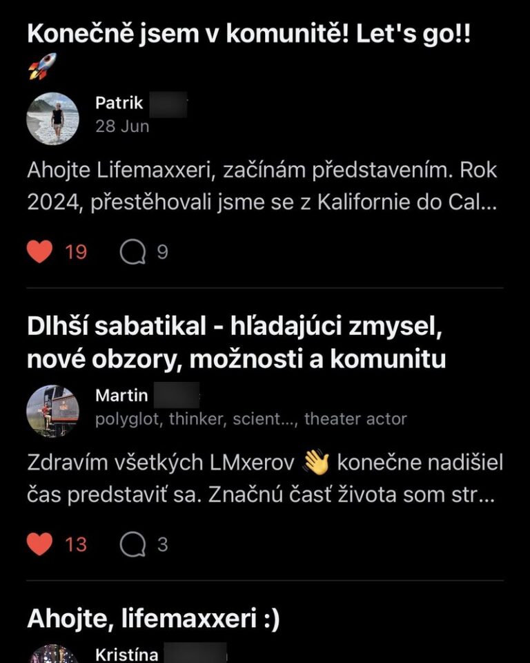 Príspevky nových členov v sekcii Predstav sa