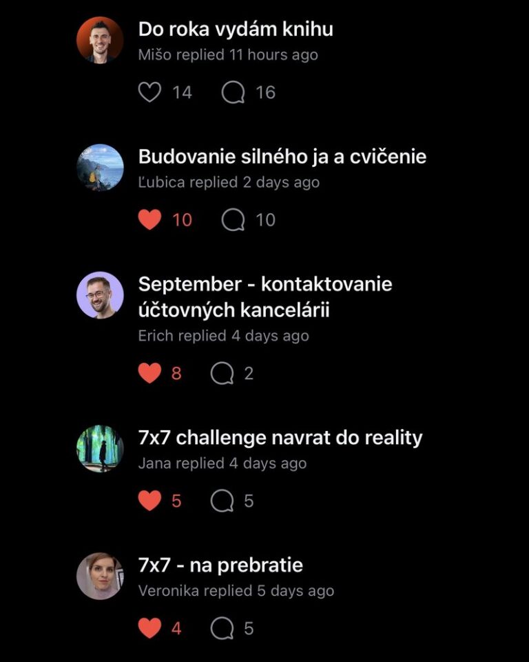 Záväzky členov v Aréne - kniha, cvičenie, 7x7 challenge